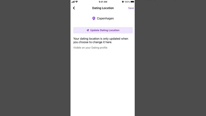 update facebook dating location