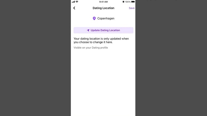 update facebook dating location