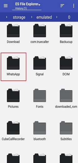 locate-whatsapp-folder