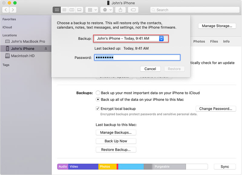 Steps of using iTunes to Unlock Iphone