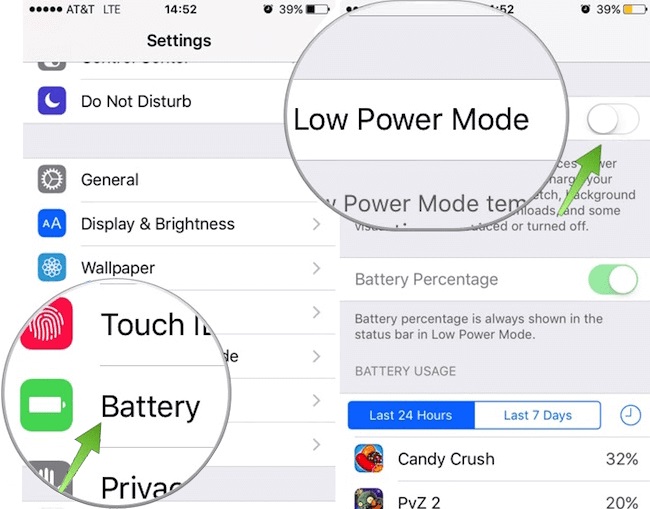 Disable Low Power Mode