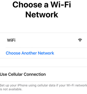 choose a Wi-Fi network