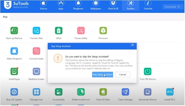  skip setup assistant to remove mdm