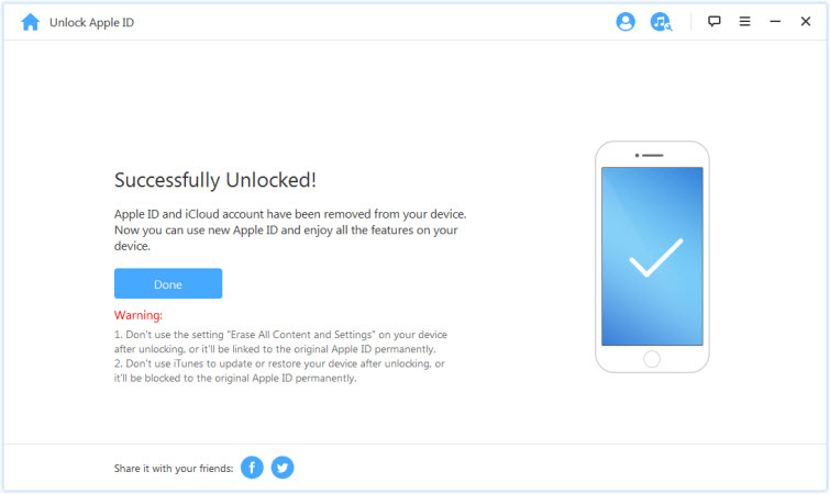 successfully unlinking iPhones from the Apple ID