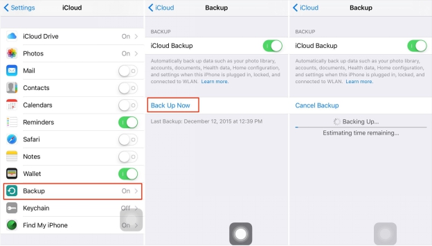 Use iCloud to Back Up iPhone