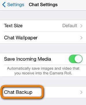 steps to backup whatsapp messages to icloud