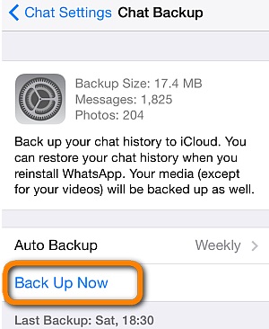 click backup now