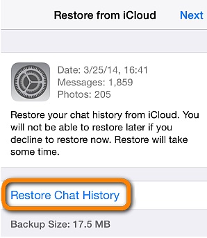 restore icloud messages