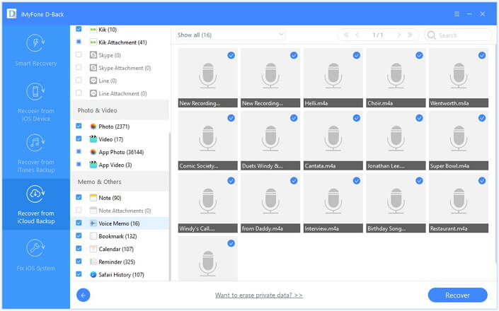  Recover Accidentally Deleted Voice Memo from iCloud Backup Files
