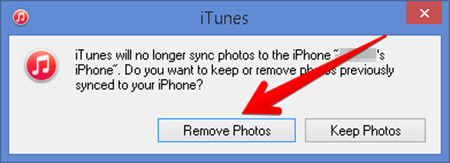 delete photos on iPhone from computer using iTunes
