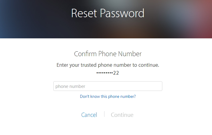 reset-appleid-password-by-confirming-phone-number