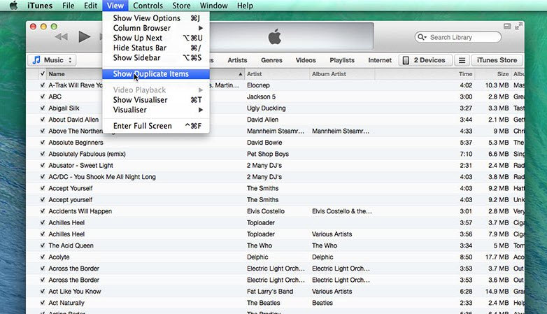 itunes Delete Duplicate Songs on iPhone
