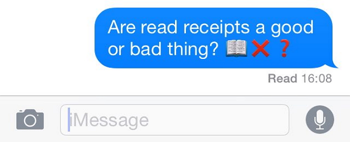read receipts on iMessages