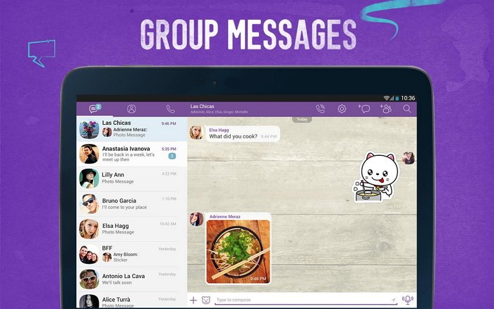 Viber group chat