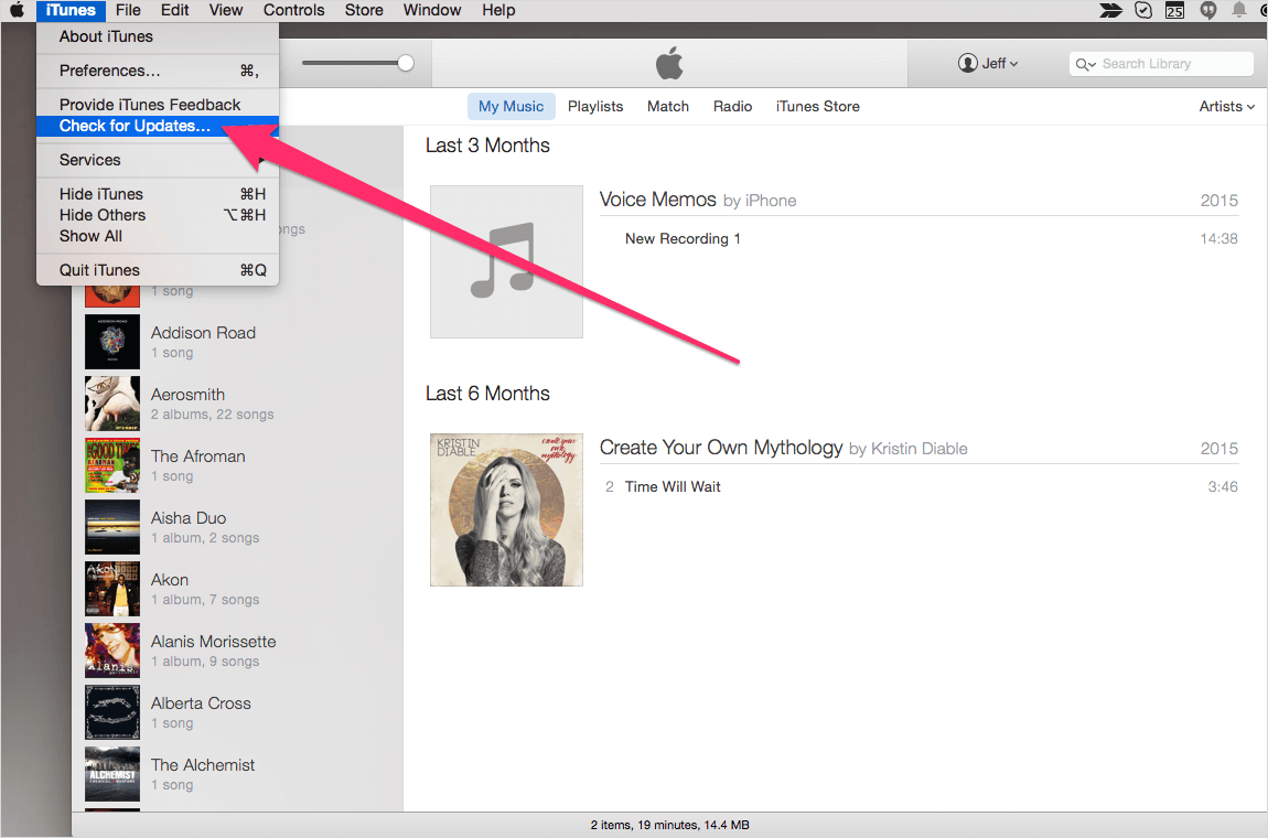 Part 1: How to update iTunes within iTunes?