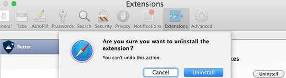 uninstall extensions