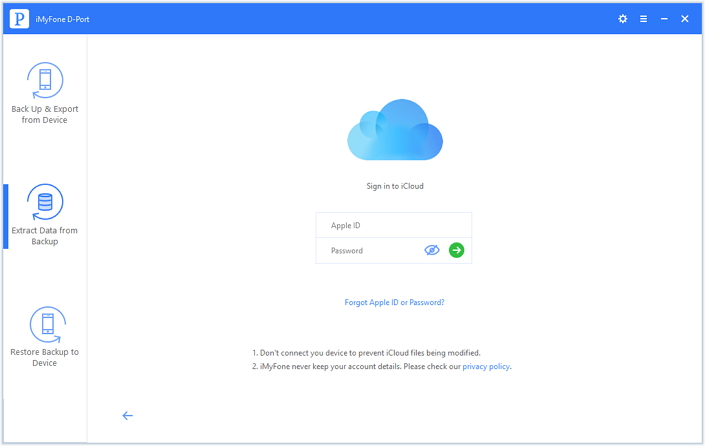  log in to your iCloud account