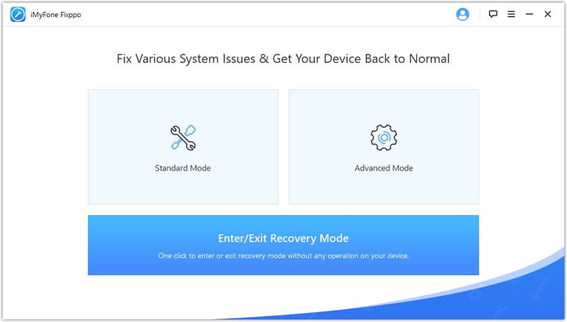 choose Enter/Exit Recovery Mode on the Home page 
